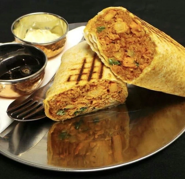 Grilled Butter Chicken Wrap at Hot Mug Cafe in West Edmonton