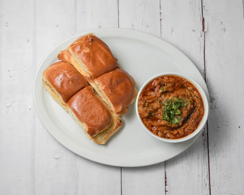 Crispy Bombay pav bhaji with desi spices at Hot Mug Cafe in West Edmonton